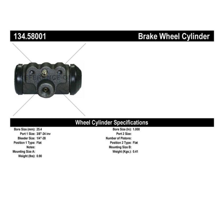 CENTRIC PARTS 134.58001 Centric Premium Wheel Cylinder