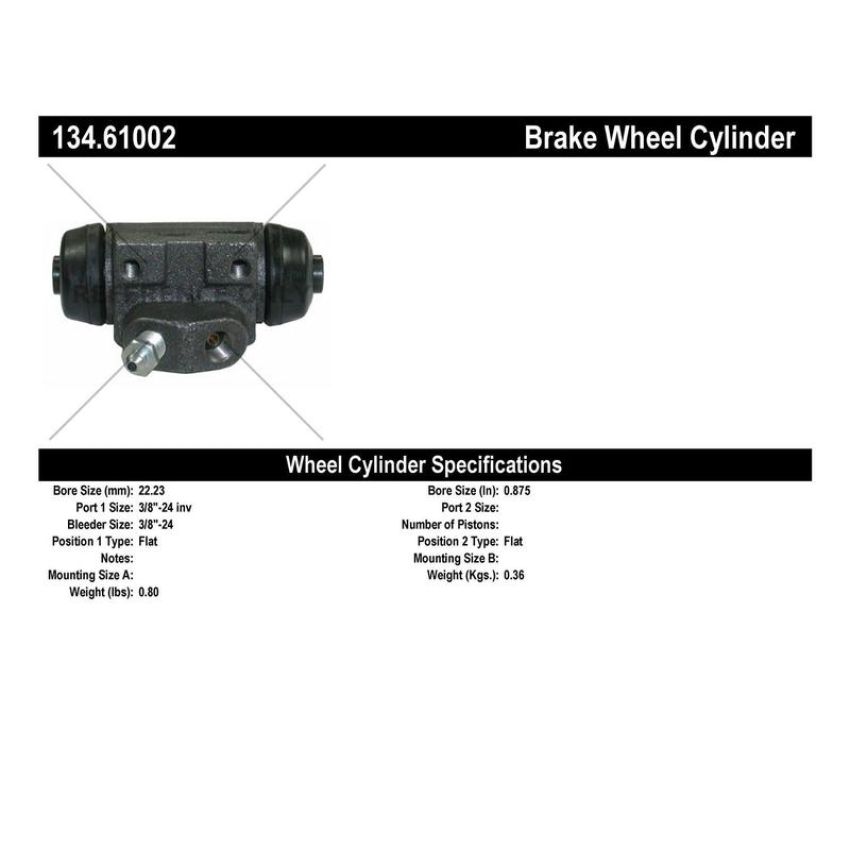 CENTRIC PARTS 134.61002 Centric Premium Wheel Cylinder