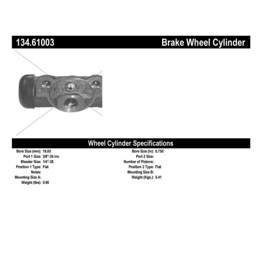 CENTRIC PARTS 134.61003 Centric Premium Wheel Cylinder