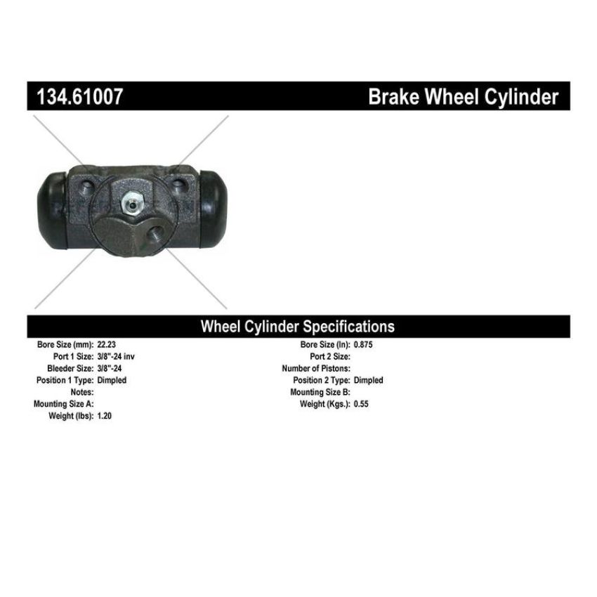 CENTRIC PARTS 134.61007 Centric Premium Wheel Cylinder
