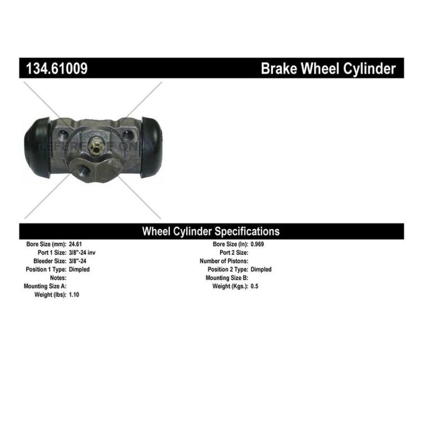 CENTRIC PARTS 134.61009 Centric Premium Wheel Cylinder