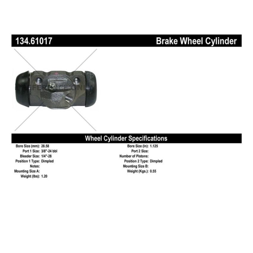 CENTRIC PARTS 134.61017 Centric Premium Wheel Cylinder