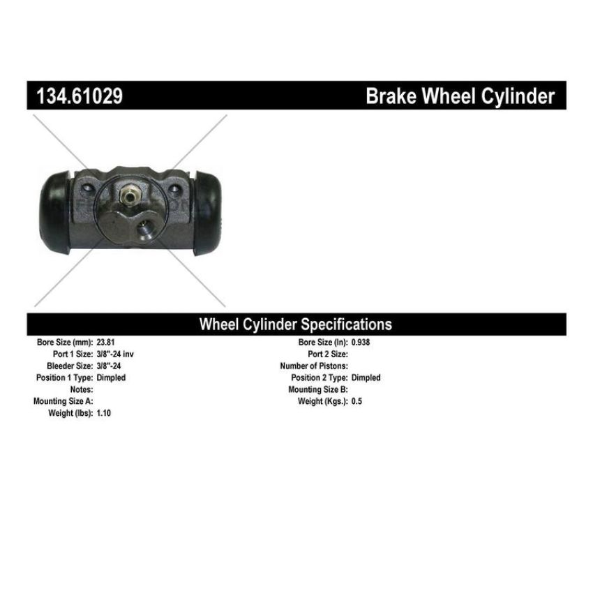 CENTRIC PARTS 134.61029 Centric Premium Wheel Cylinder