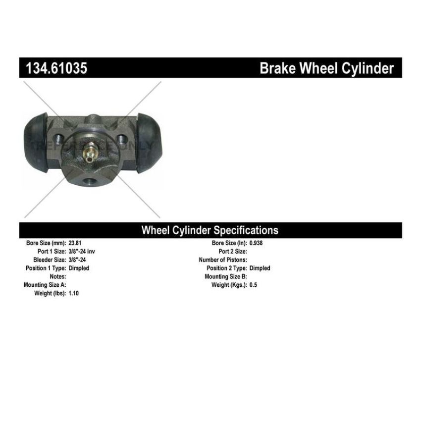 CENTRIC PARTS 134.61035 Centric Premium Wheel Cylinder