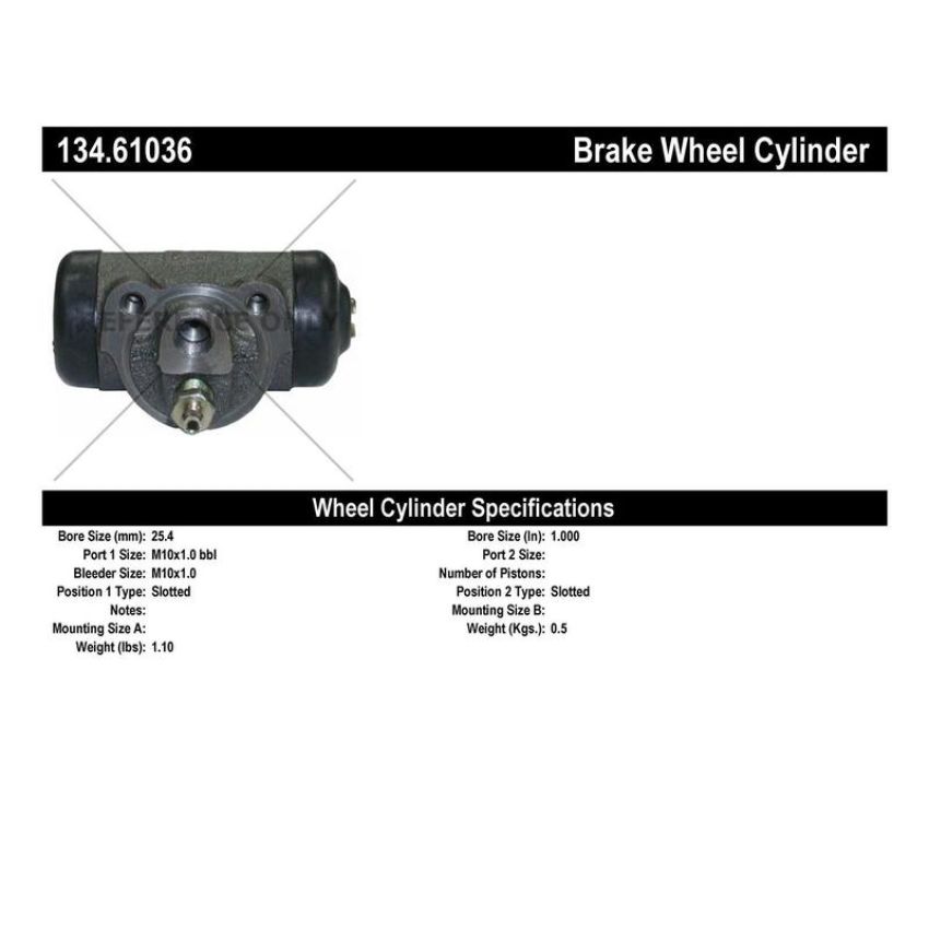 CENTRIC PARTS 134.61036 Centric Premium Wheel Cylinder