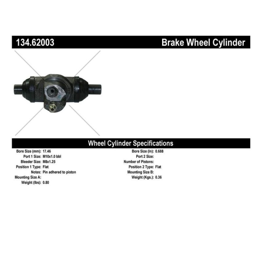 CENTRIC PARTS 134.62003 Centric Premium Wheel Cylinder