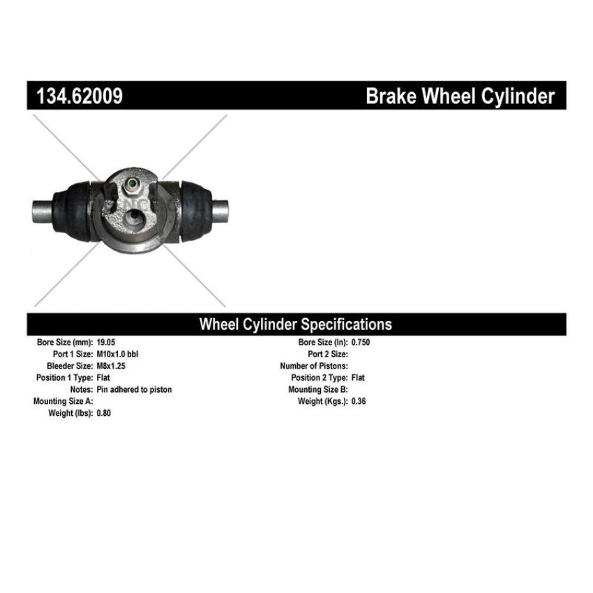 CENTRIC PARTS 134.62009 Centric Premium Wheel Cylinder