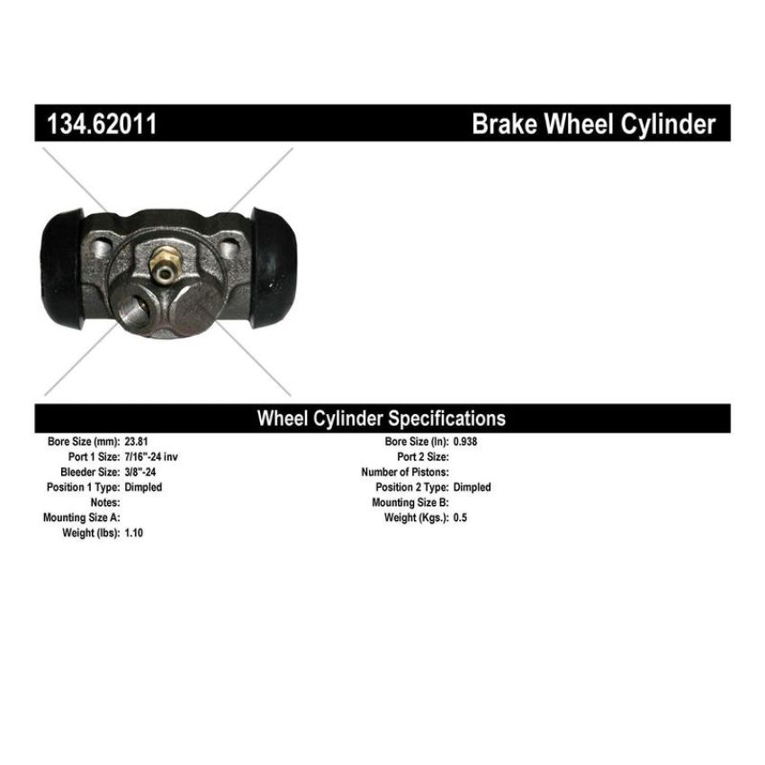 CENTRIC PARTS 134.62011 Centric Premium Wheel Cylinder