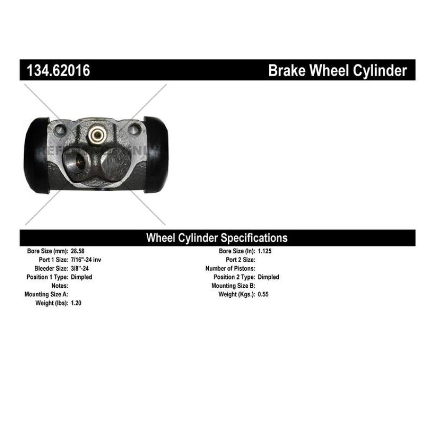 CENTRIC PARTS 134.62016 Centric Premium Wheel Cylinder