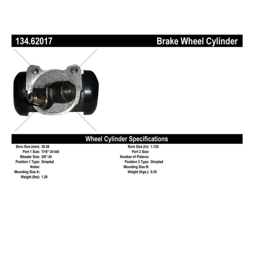 CENTRIC PARTS 134.62017 Centric Premium Wheel Cylinder