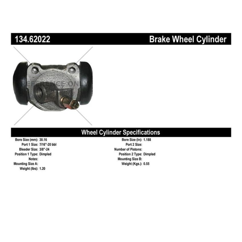 CENTRIC PARTS 134.62022 Centric Premium Wheel Cylinder
