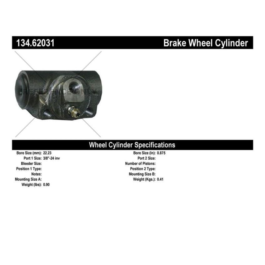 CENTRIC PARTS 134.62031 Centric Premium Wheel Cylinder