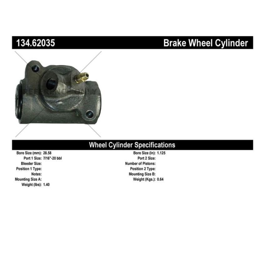 CENTRIC PARTS 134.62035 Centric Premium Wheel Cylinder