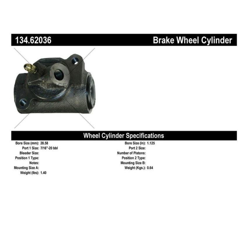 CENTRIC PARTS 134.62036 Centric Premium Wheel Cylinder