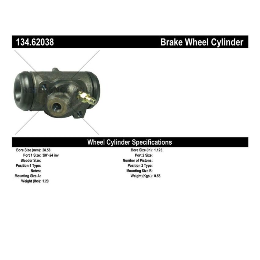 CENTRIC PARTS 134.62038 Centric Premium Wheel Cylinder