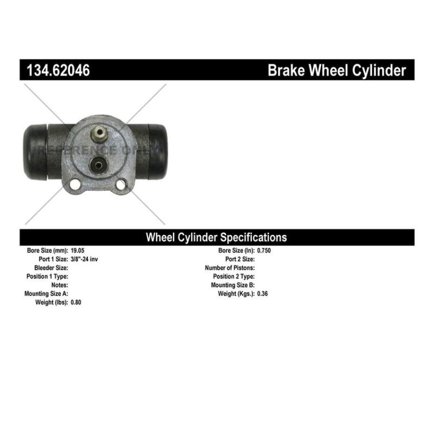 CENTRIC PARTS 134.62046 Centric Premium Wheel Cylinder