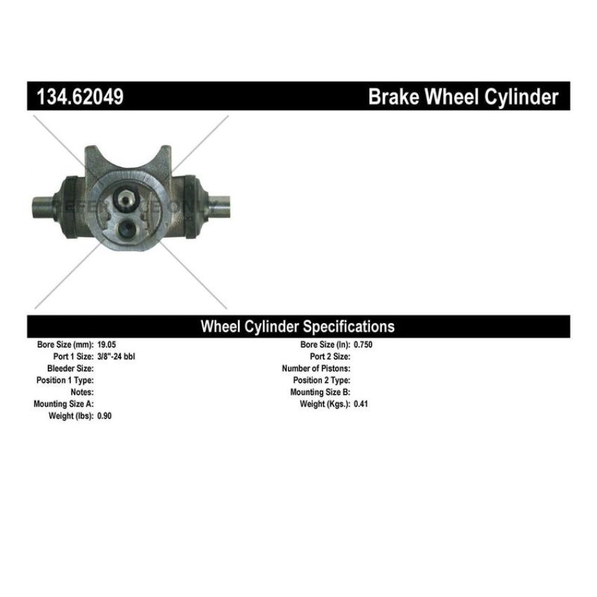 CENTRIC PARTS 134.62049 Centric Premium Wheel Cylinder