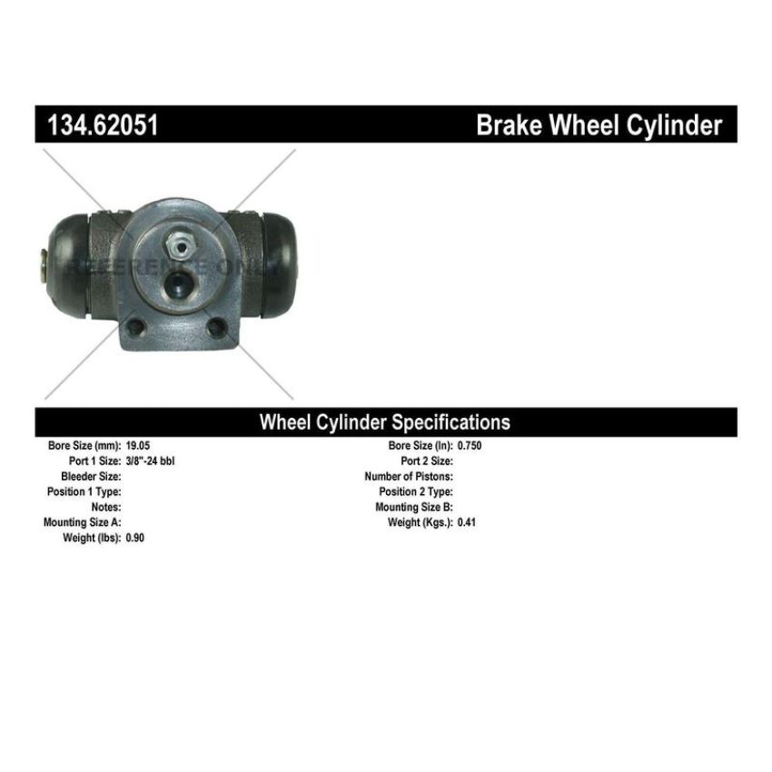 CENTRIC PARTS 134.62051 Centric Premium Wheel Cylinder