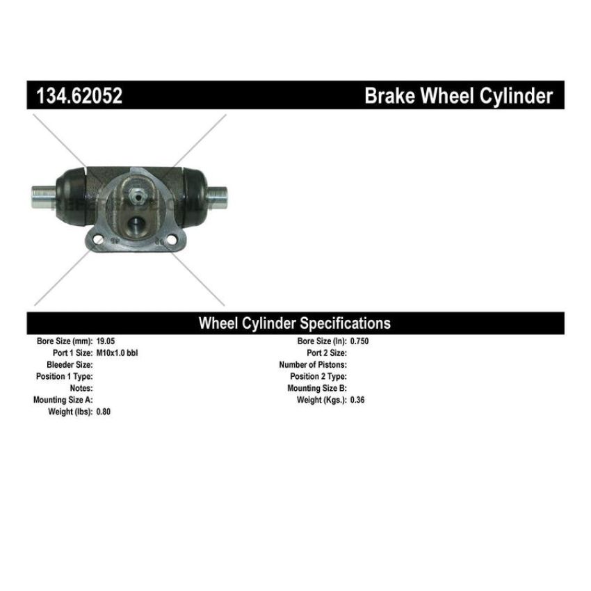 CENTRIC PARTS 134.62052 Centric Premium Wheel Cylinder