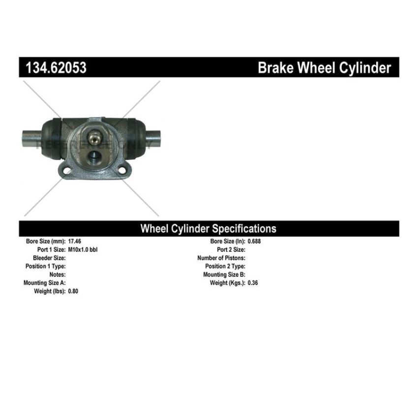 CENTRIC PARTS 134.62053 Centric Premium Wheel Cylinder