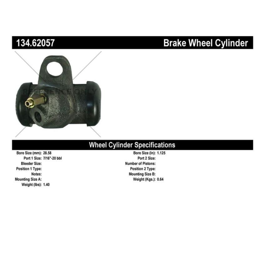 CENTRIC PARTS 134.62057 Centric Premium Wheel Cylinder