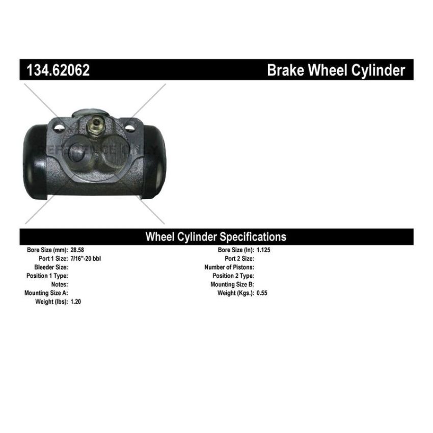 CENTRIC PARTS 134.62062 Centric Premium Wheel Cylinder