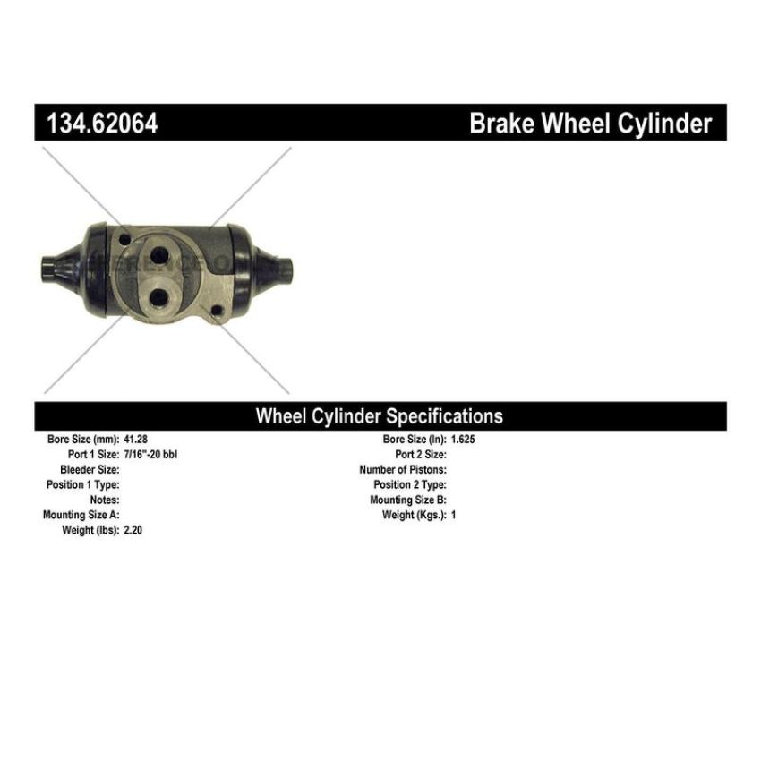 CENTRIC PARTS 134.62064 Centric Premium Wheel Cylinder