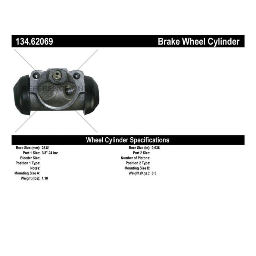 CENTRIC PARTS 134.62069 Centric Premium Wheel Cylinder