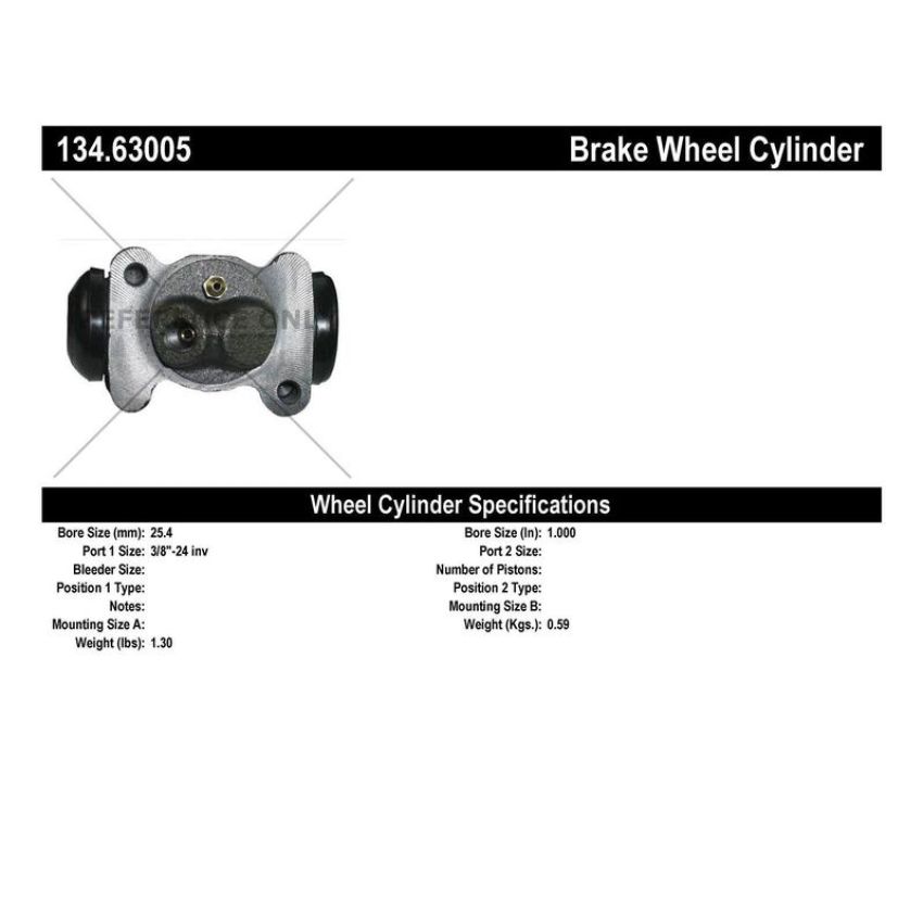 CENTRIC PARTS 134.63005 Centric Premium Wheel Cylinder