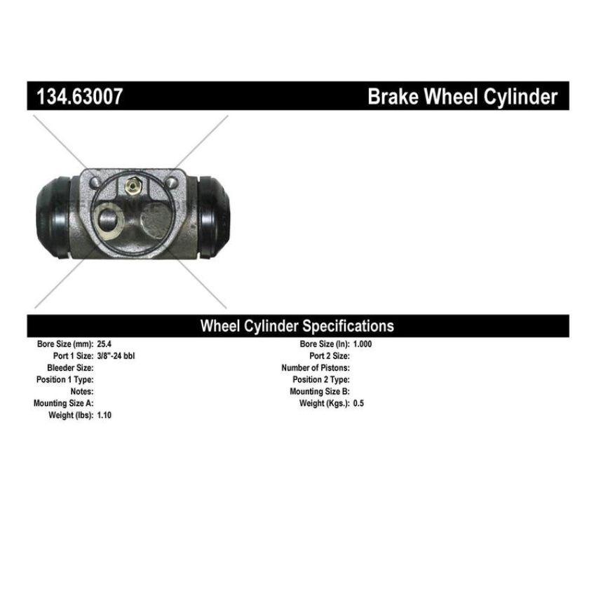 CENTRIC PARTS 134.63007 Centric Premium Wheel Cylinder