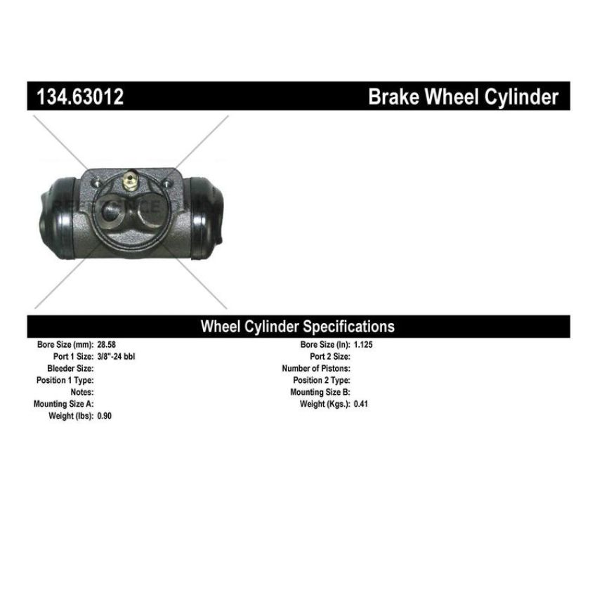 CENTRIC PARTS 134.63012 Centric Premium Wheel Cylinder