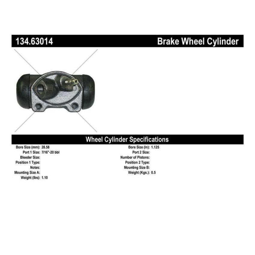 CENTRIC PARTS 134.63014 Centric Premium Wheel Cylinder