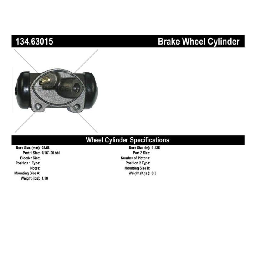 CENTRIC PARTS 134.63015 Centric Premium Wheel Cylinder