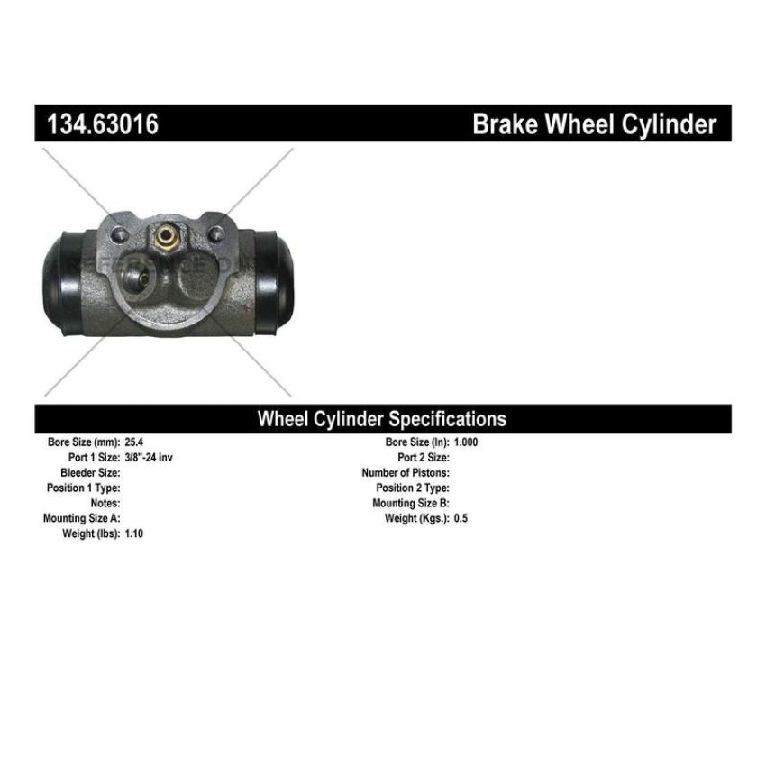 CENTRIC PARTS 134.63016 Centric Premium Wheel Cylinder