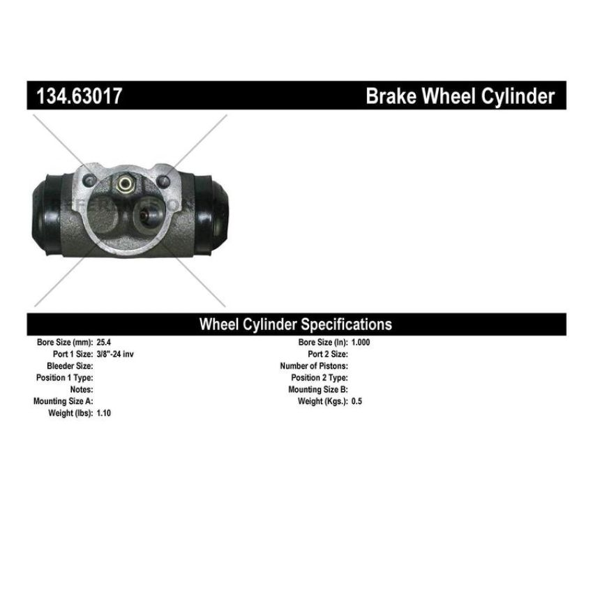 CENTRIC PARTS 134.63017 Centric Premium Wheel Cylinder