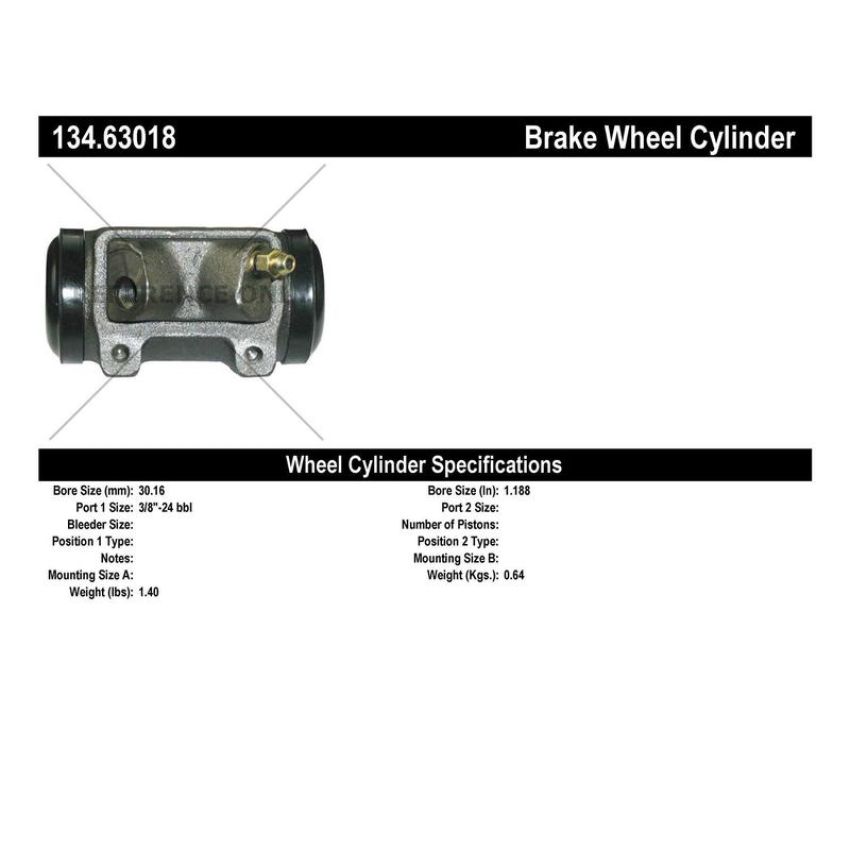 CENTRIC PARTS 134.63018 Centric Premium Wheel Cylinder