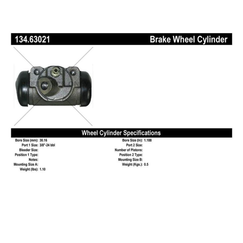 CENTRIC PARTS 134.63021 Centric Premium Wheel Cylinder
