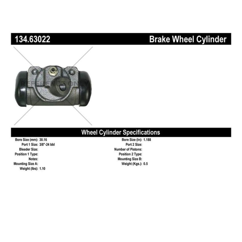 CENTRIC PARTS 134.63022 Centric Premium Wheel Cylinder