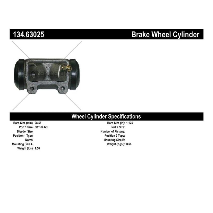 CENTRIC PARTS 134.63025 Centric Premium Wheel Cylinder