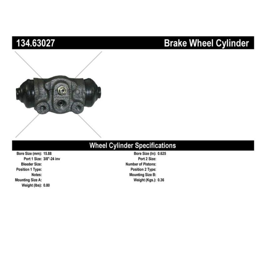 CENTRIC PARTS 134.63027 Centric Premium Wheel Cylinder