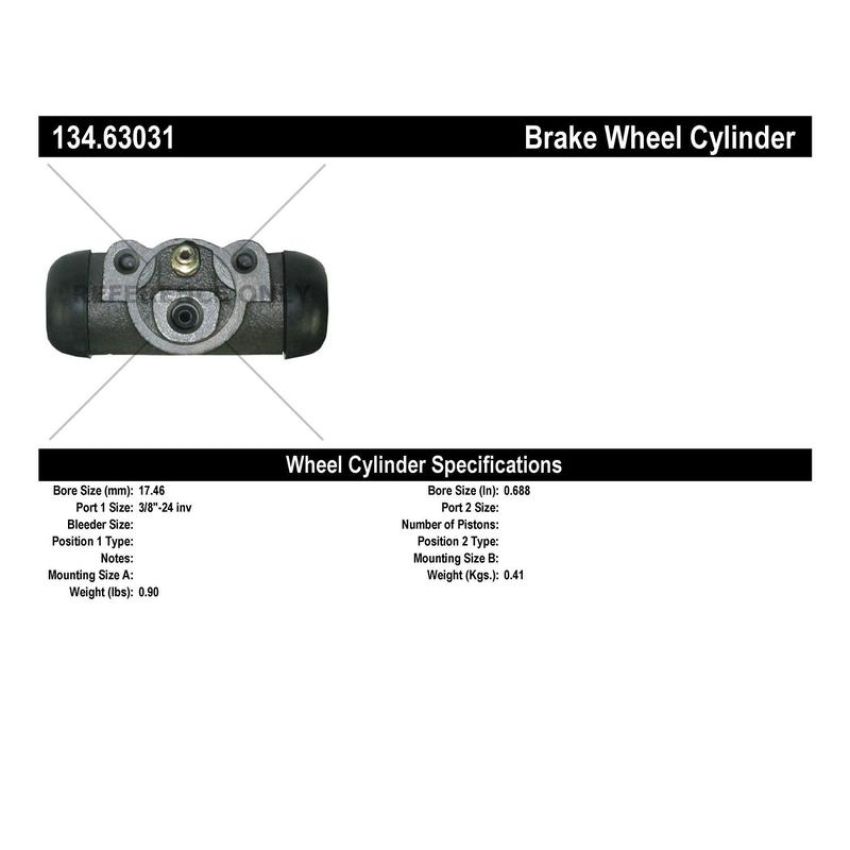 CENTRIC PARTS 134.63031 Centric Premium Wheel Cylinder
