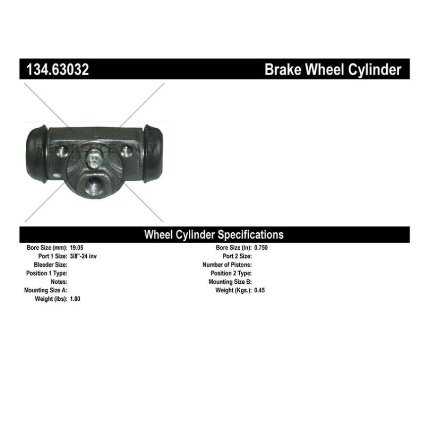 CENTRIC PARTS 134.63032 Centric Premium Wheel Cylinder