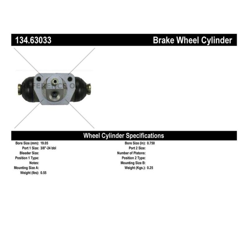 CENTRIC PARTS 134.63033 Centric Premium Wheel Cylinder