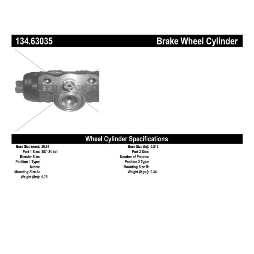 CENTRIC PARTS 134.63035 Centric Premium Wheel Cylinder