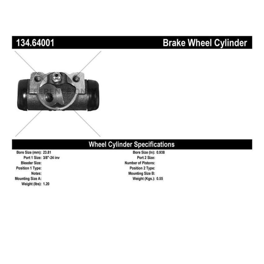CENTRIC PARTS 134.64001 Centric Premium Wheel Cylinder