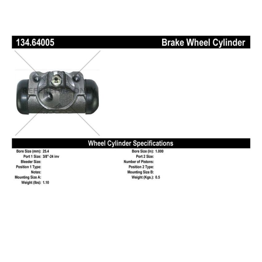 CENTRIC PARTS 134.64005 Centric Premium Wheel Cylinder