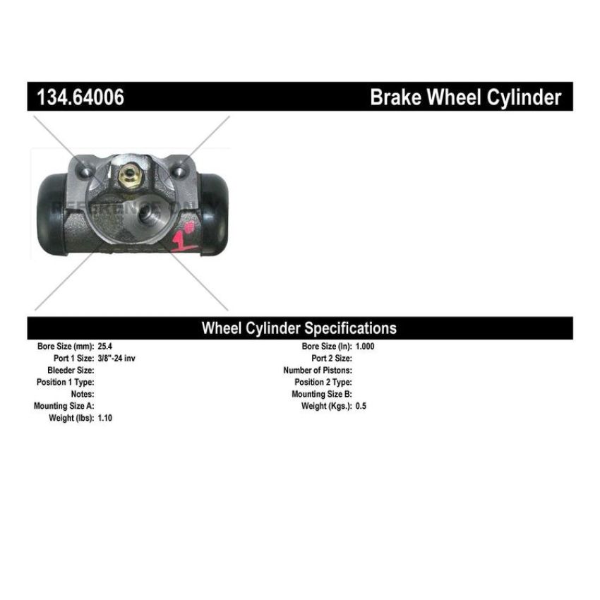 CENTRIC PARTS 134.64006 Centric Premium Wheel Cylinder