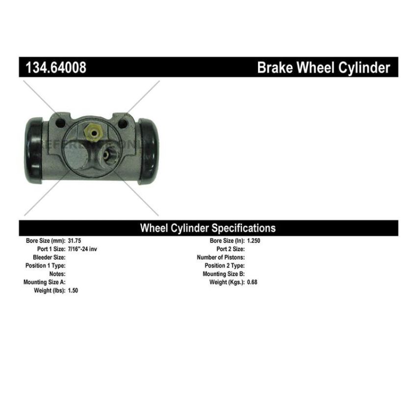 CENTRIC PARTS 134.64008 Centric Premium Wheel Cylinder