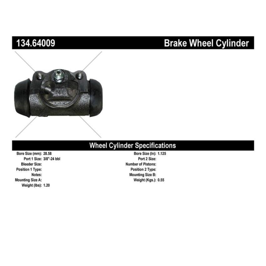 CENTRIC PARTS 134.64009 Centric Premium Wheel Cylinder