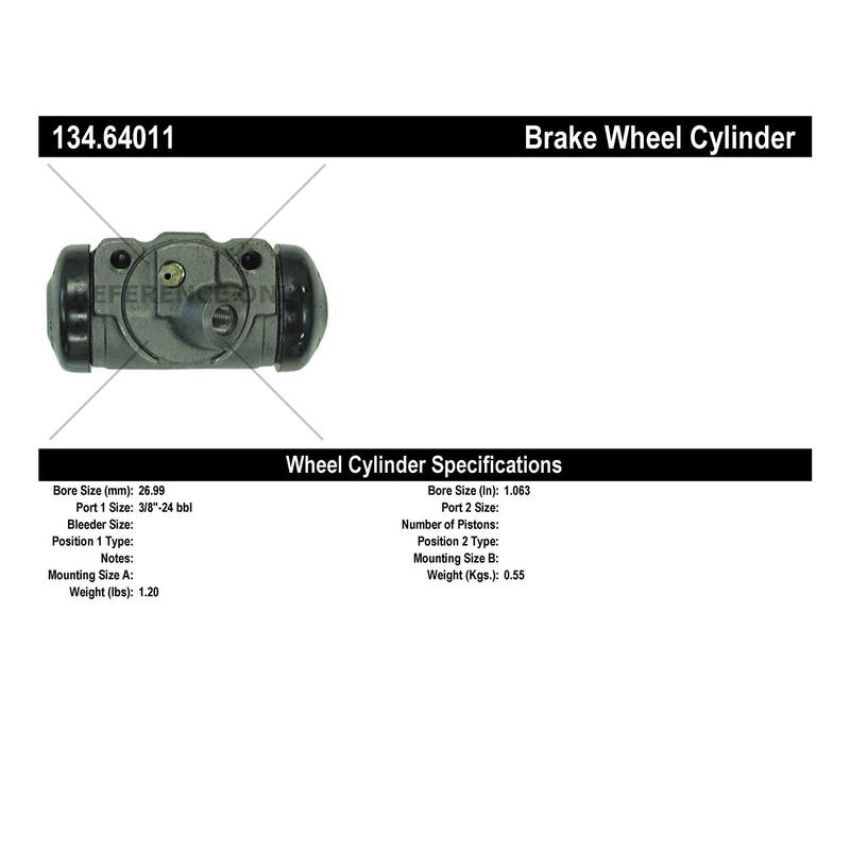 CENTRIC PARTS 134.64011 Centric Premium Wheel Cylinder